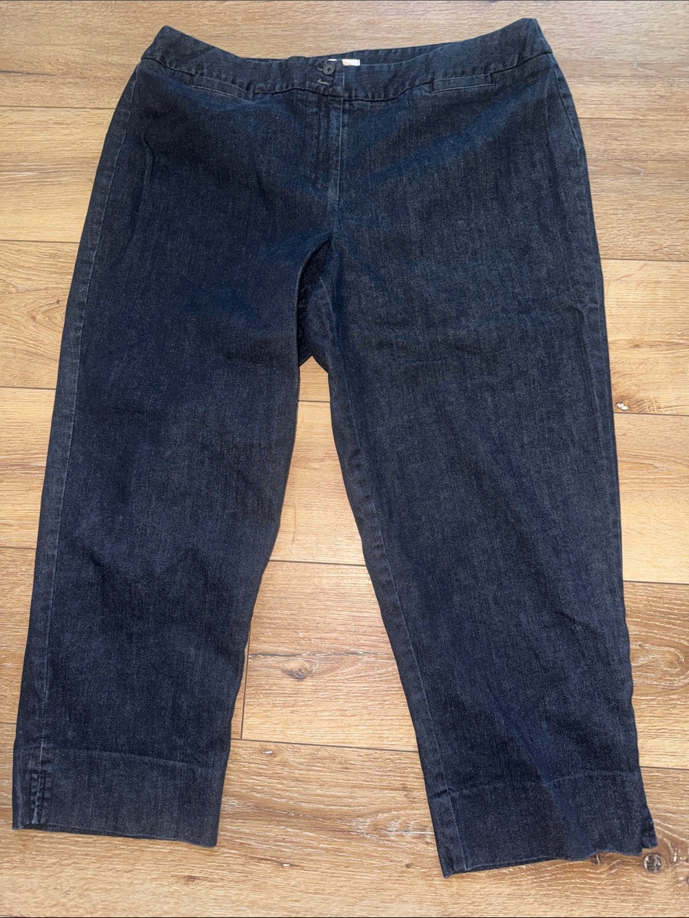 Talbots Jeans Women Sz 18  Dark Wash Straight Leg Classic Cotton Pants